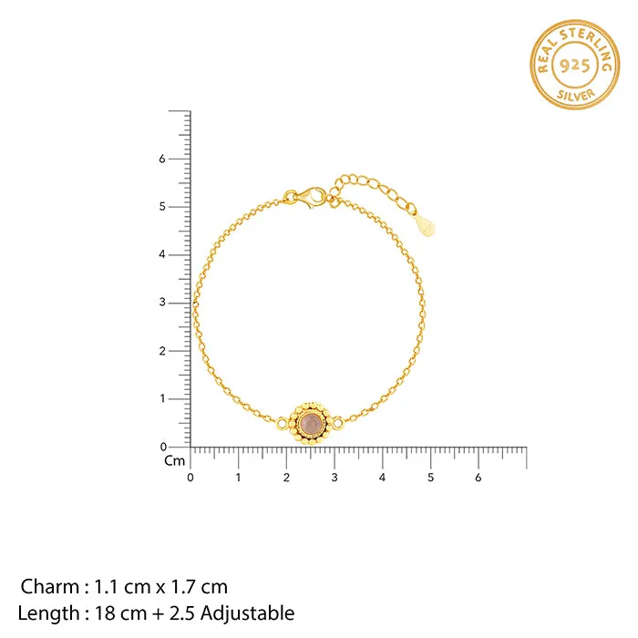 Golden Moonstone Chain Bracelet Giva