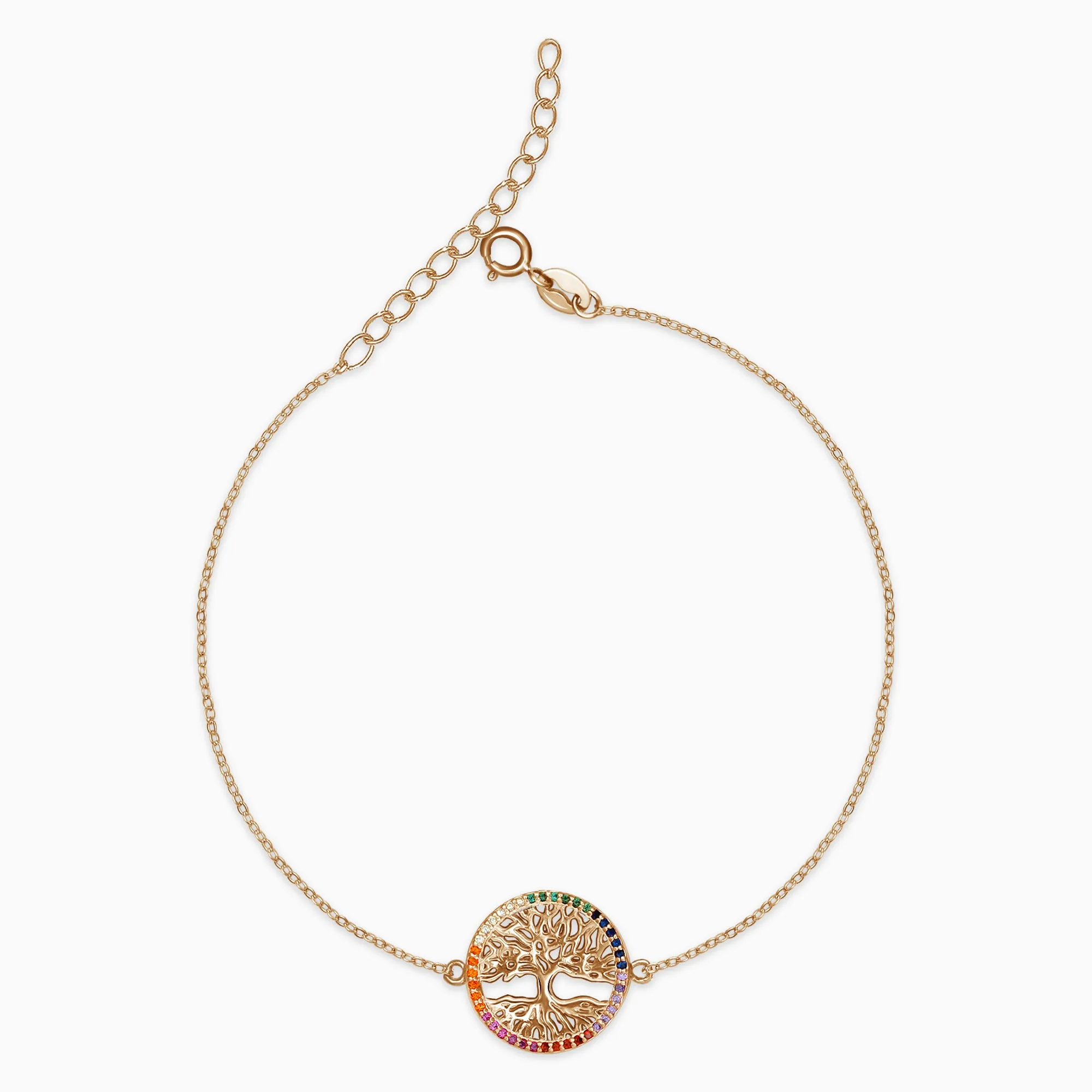 Golden Rainbow Tree of Life Bracelet Giva