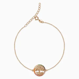 Golden Rainbow Tree of Life Bracelet Giva