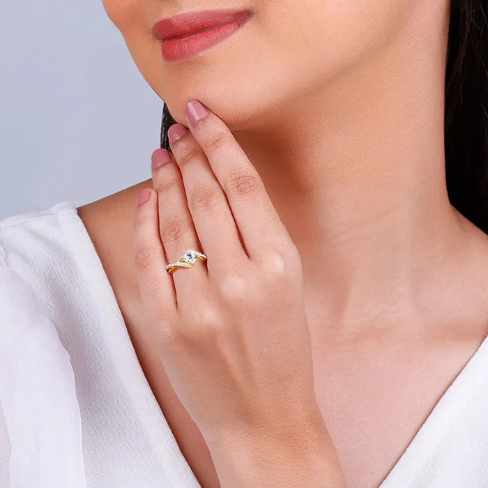 Golden Rhomboid Ring Giva