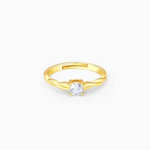 Golden Swivel Love Solitaire Ring Giva
