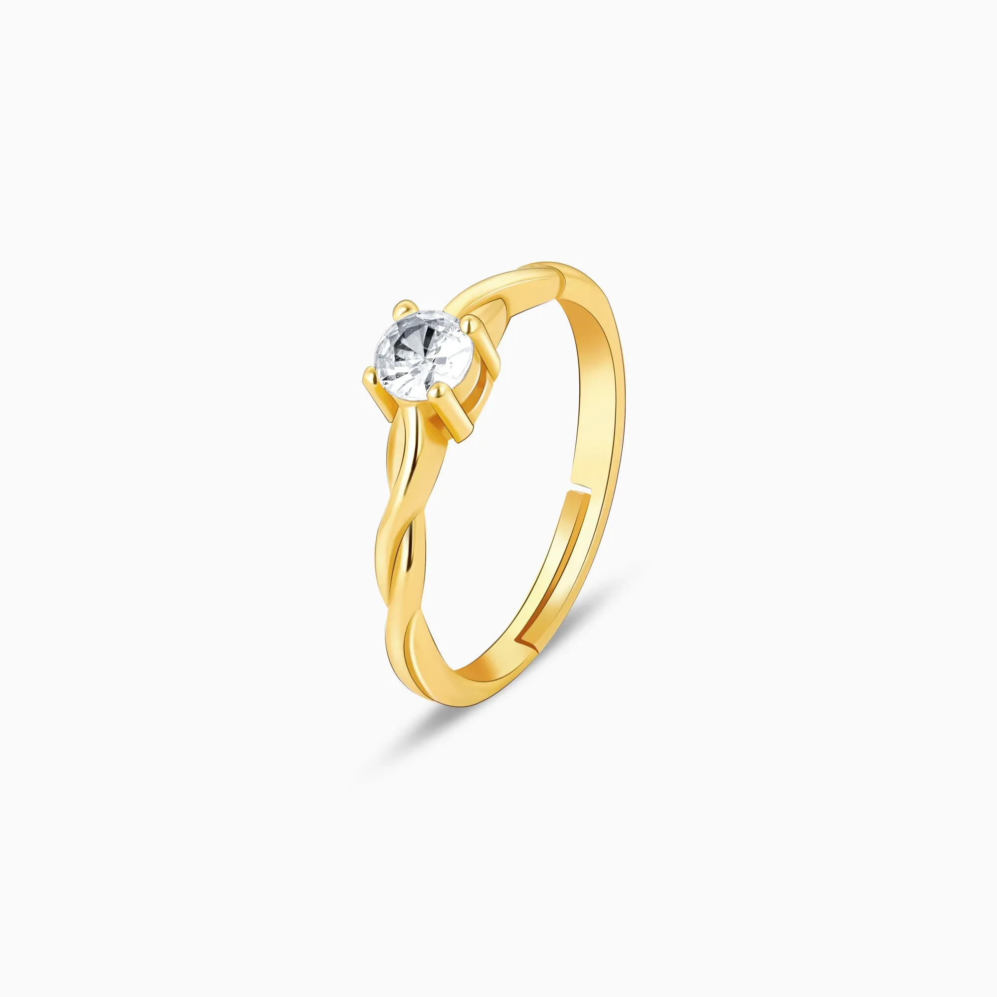 Golden Swivel Love Solitaire Ring Giva