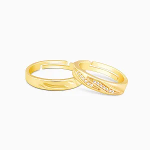 Golden Vintage Couple Bands Giva