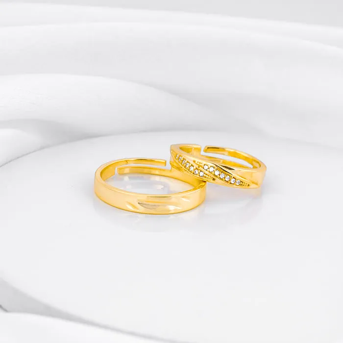 Golden Vintage Couple Bands Giva
