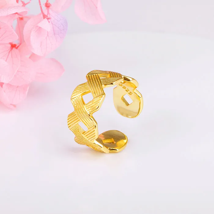 Golden Woven Together Ring Giva