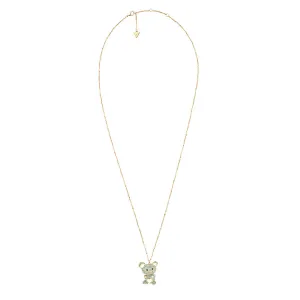 Guess Gold-Plated Stainless-Steel Teddy Bear Pendant On 30" Chain Shiels