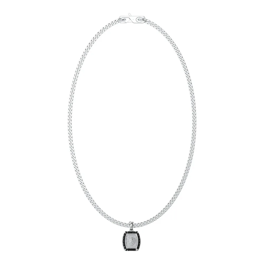 Guess Men's Jewellery Stainless Steel 16mm Lion Charm Pendant on 21" Chain Shiels