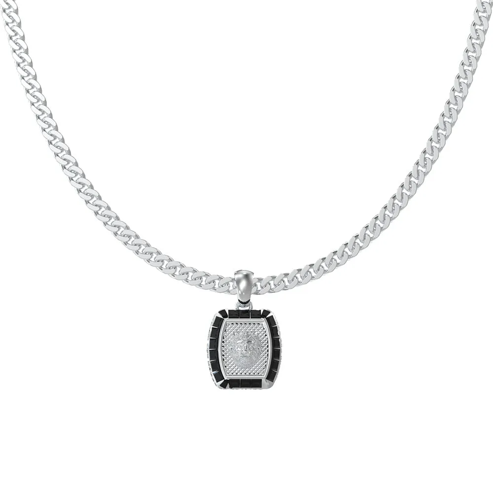 Guess Men's Jewellery Stainless Steel 16mm Lion Charm Pendant on 21" Chain Shiels