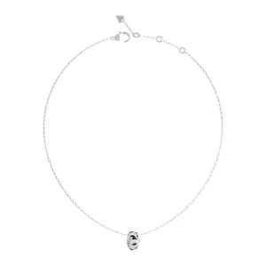 Guess Stainless Steel Jungle Circle Enamel Pendant on 16-18" Chain Shiels