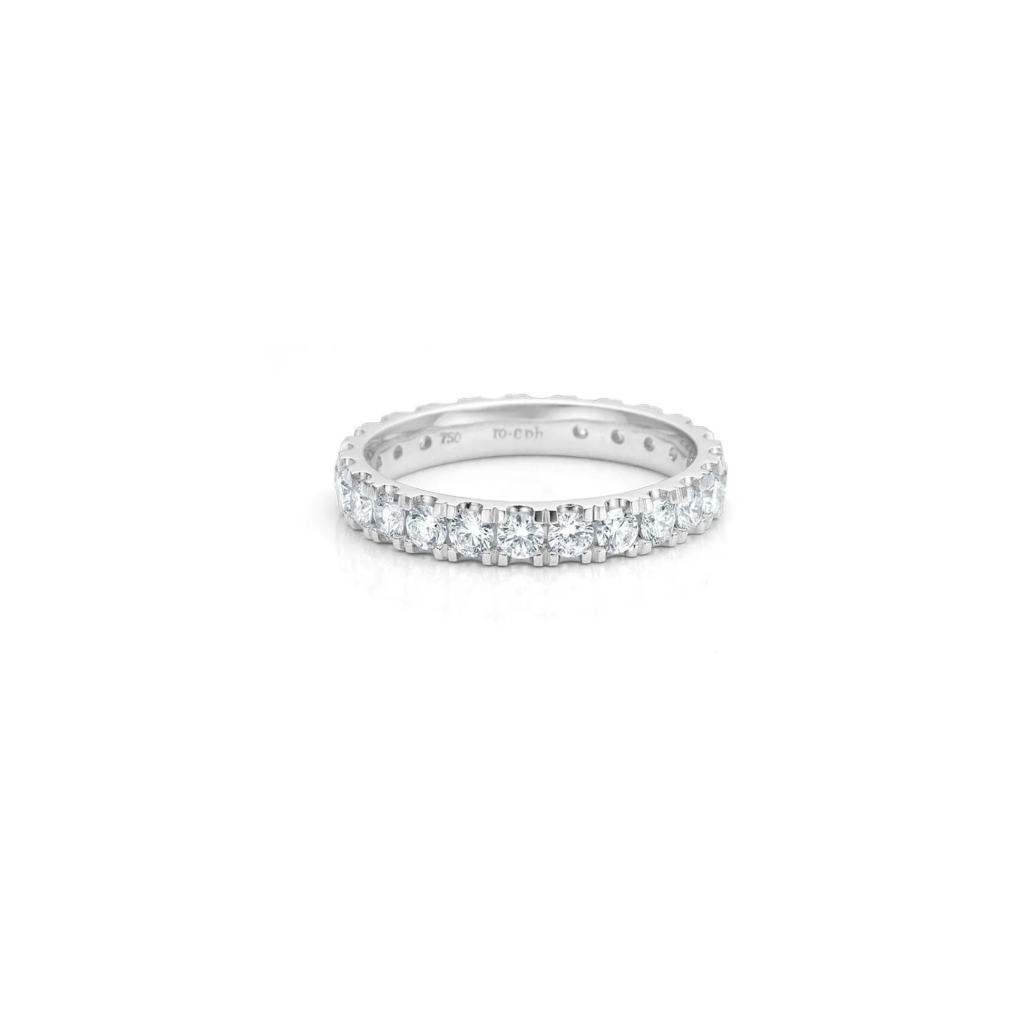 Her Classic 18K Whitegold Ring w. Diamonds