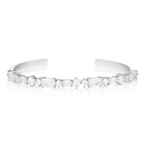 Ivrea Silver Bangle w. Zirconias