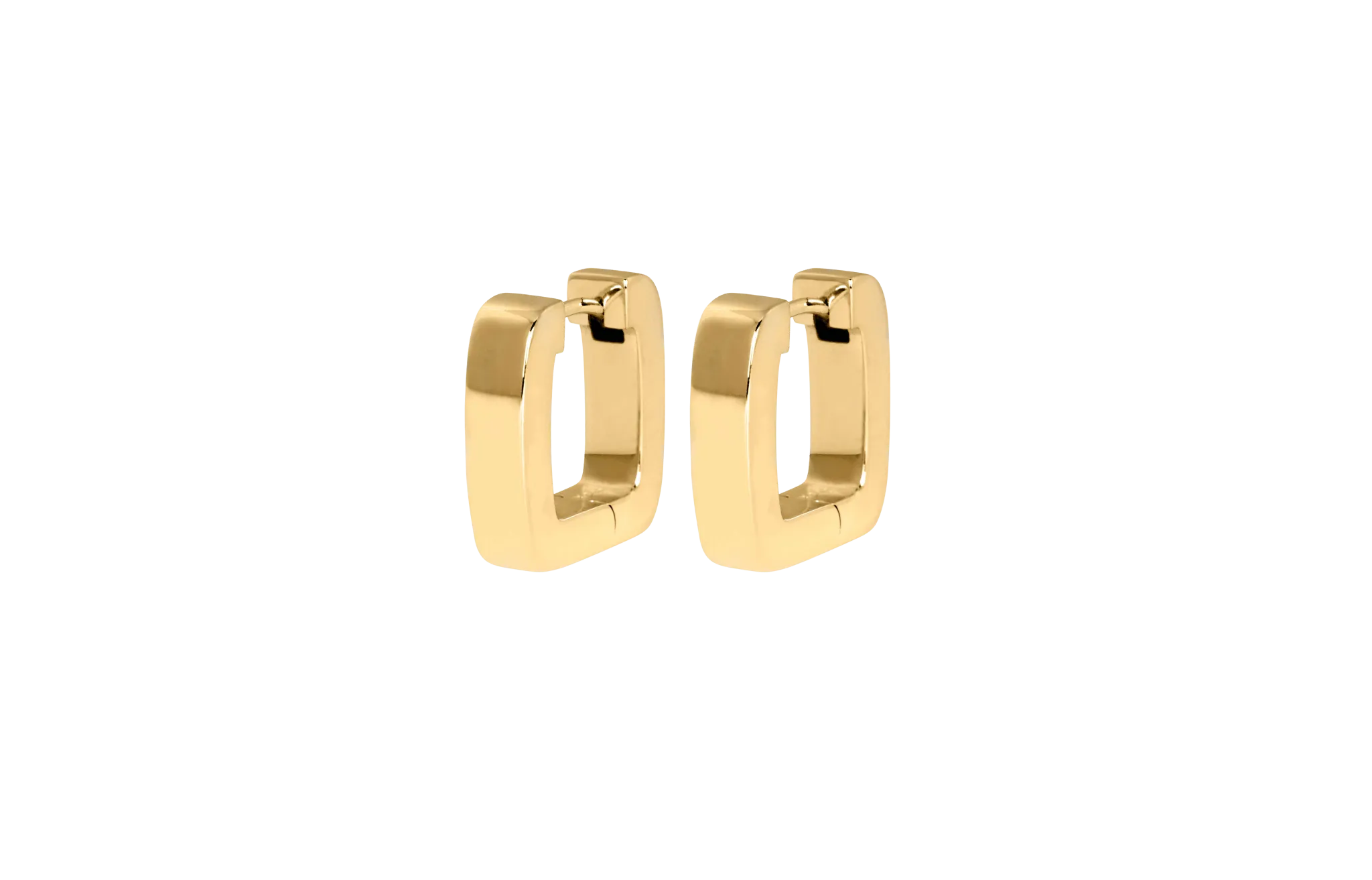 IX Bold Square Gold Plated Hoop