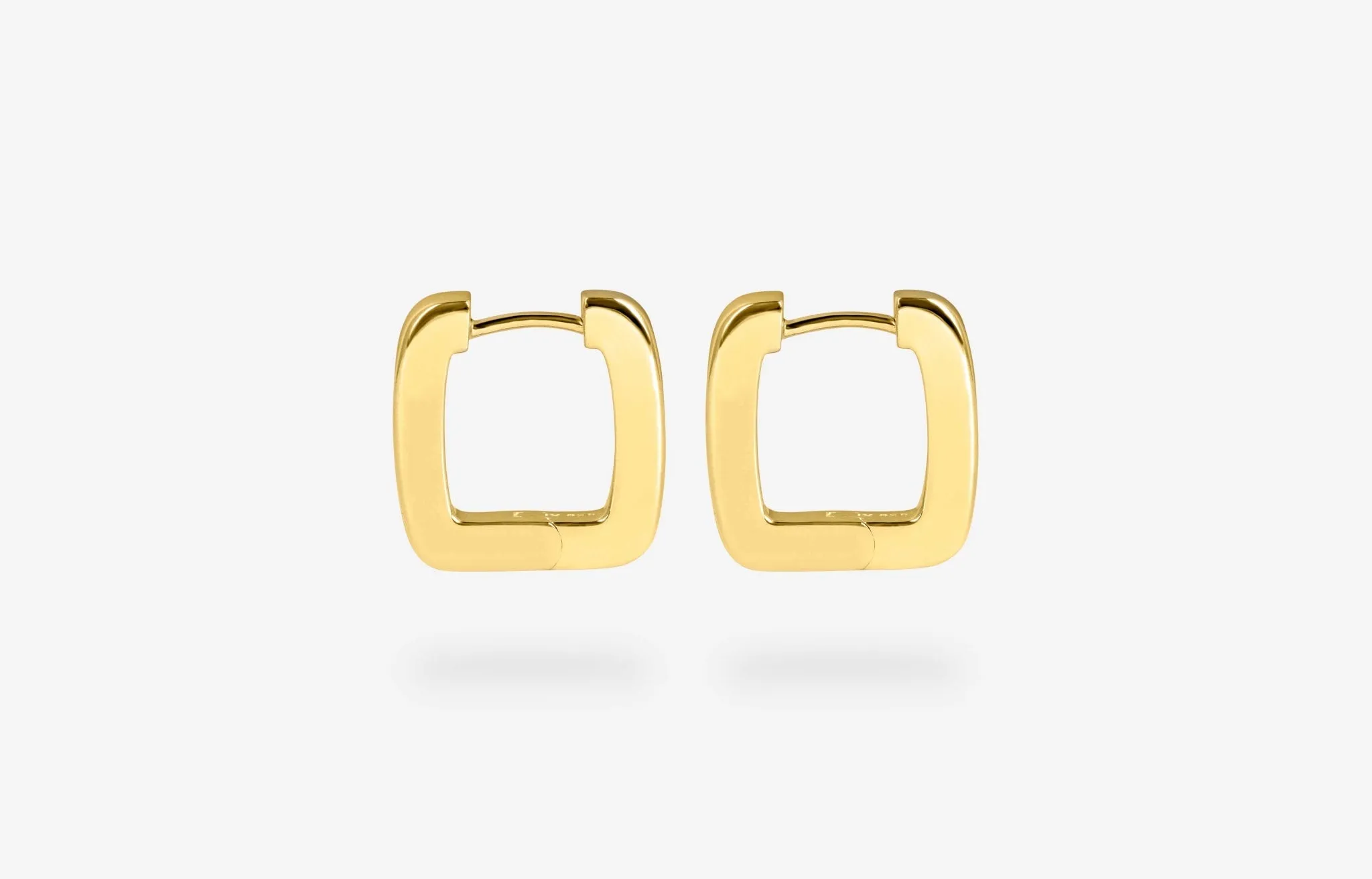 IX Bold Square Gold Plated Hoop