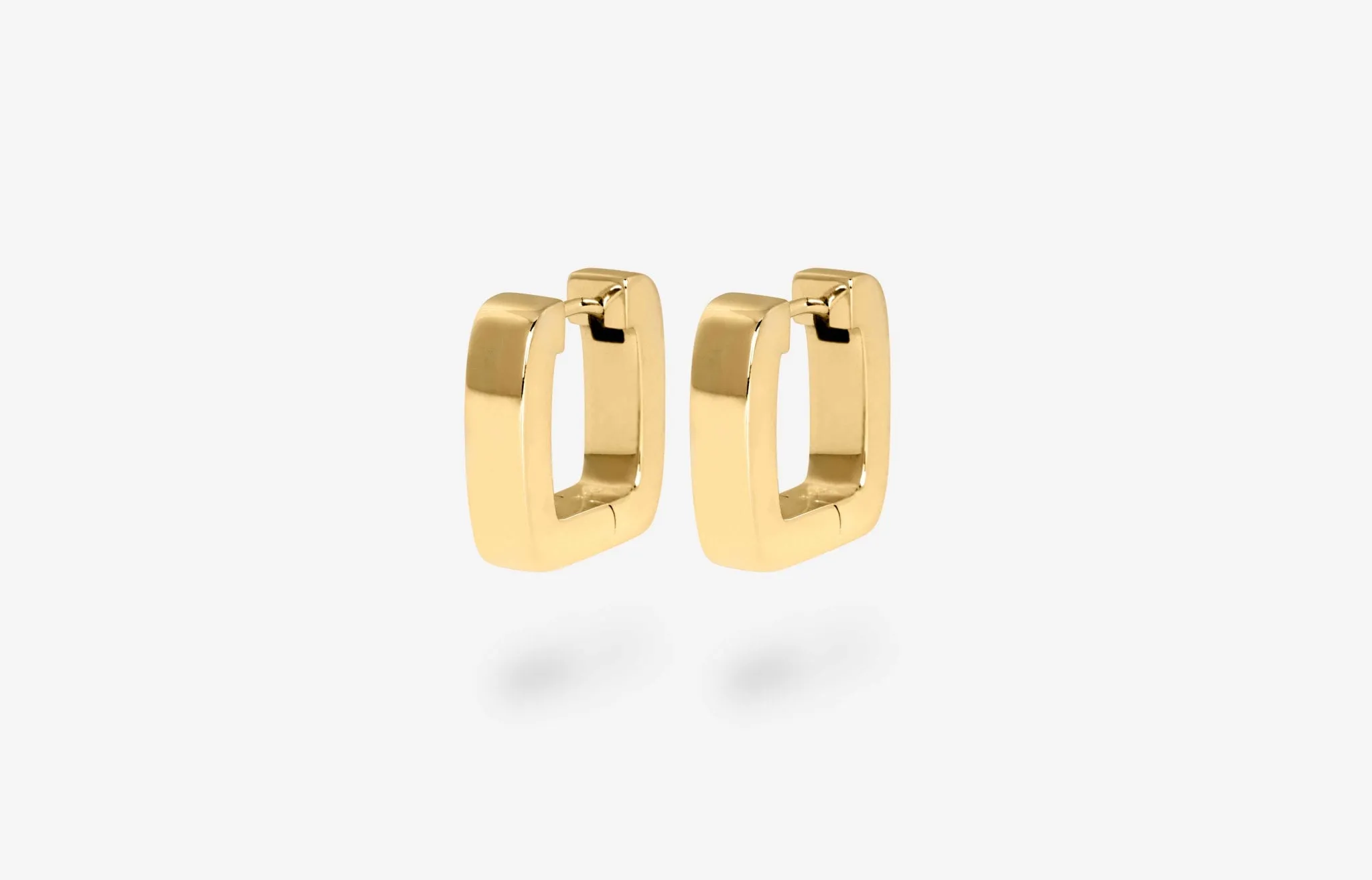 IX Bold Square Gold Plated Hoop