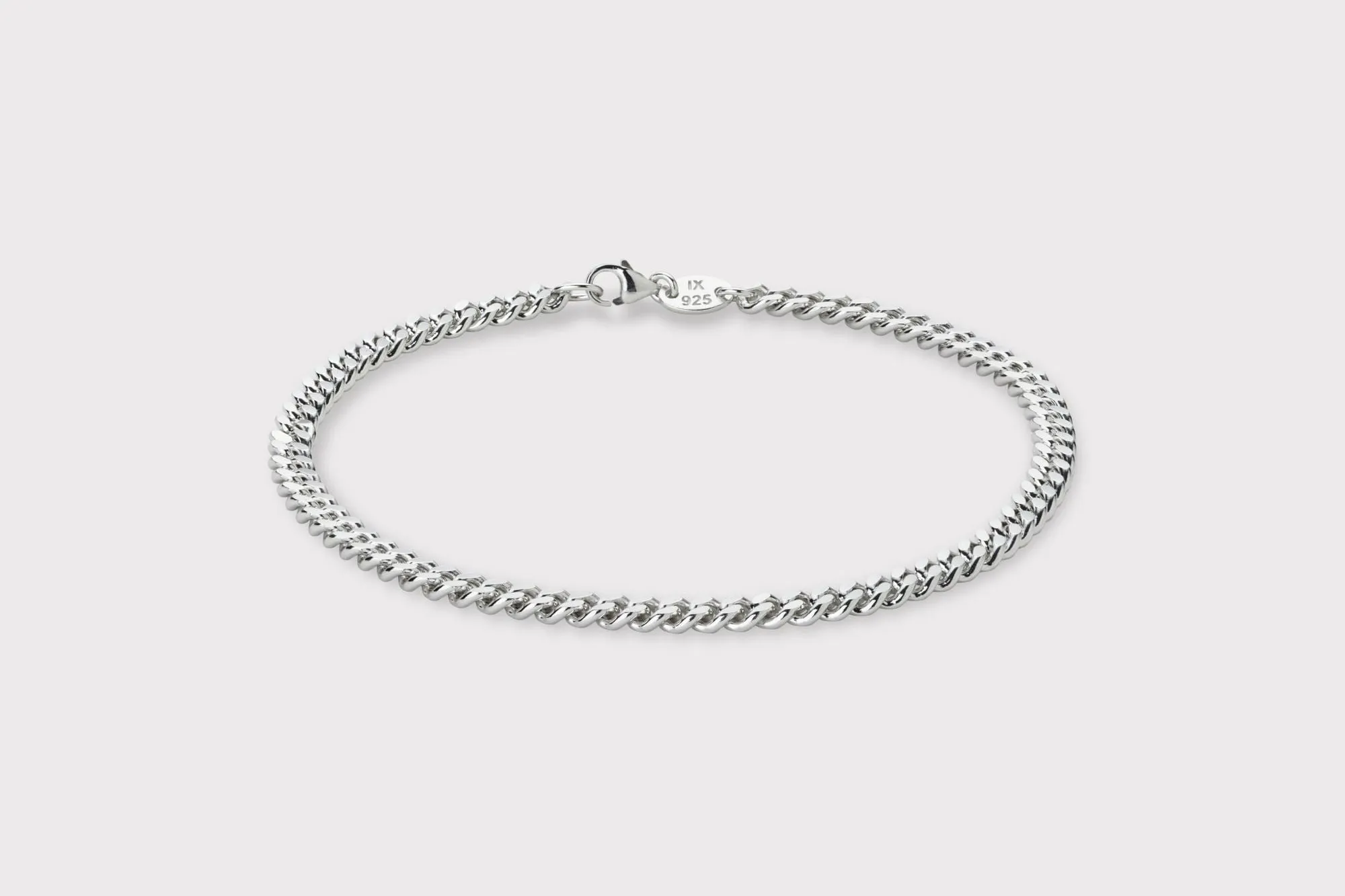 IX Curb Silver Bracelet
