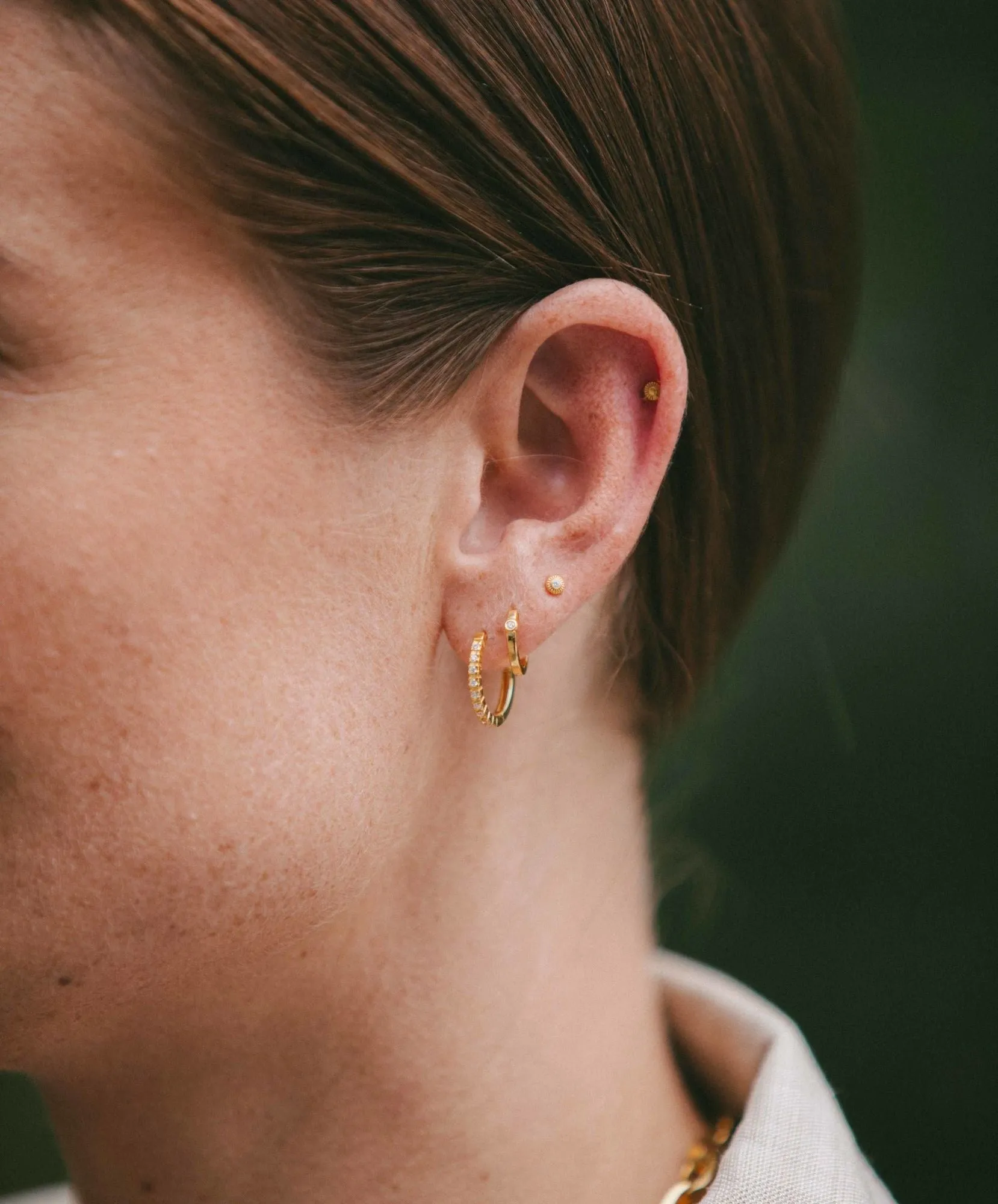 IX Grace Gold Plated Stud