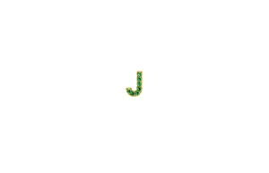 IX J 22K Gold Plated Stud w. Zirconia
