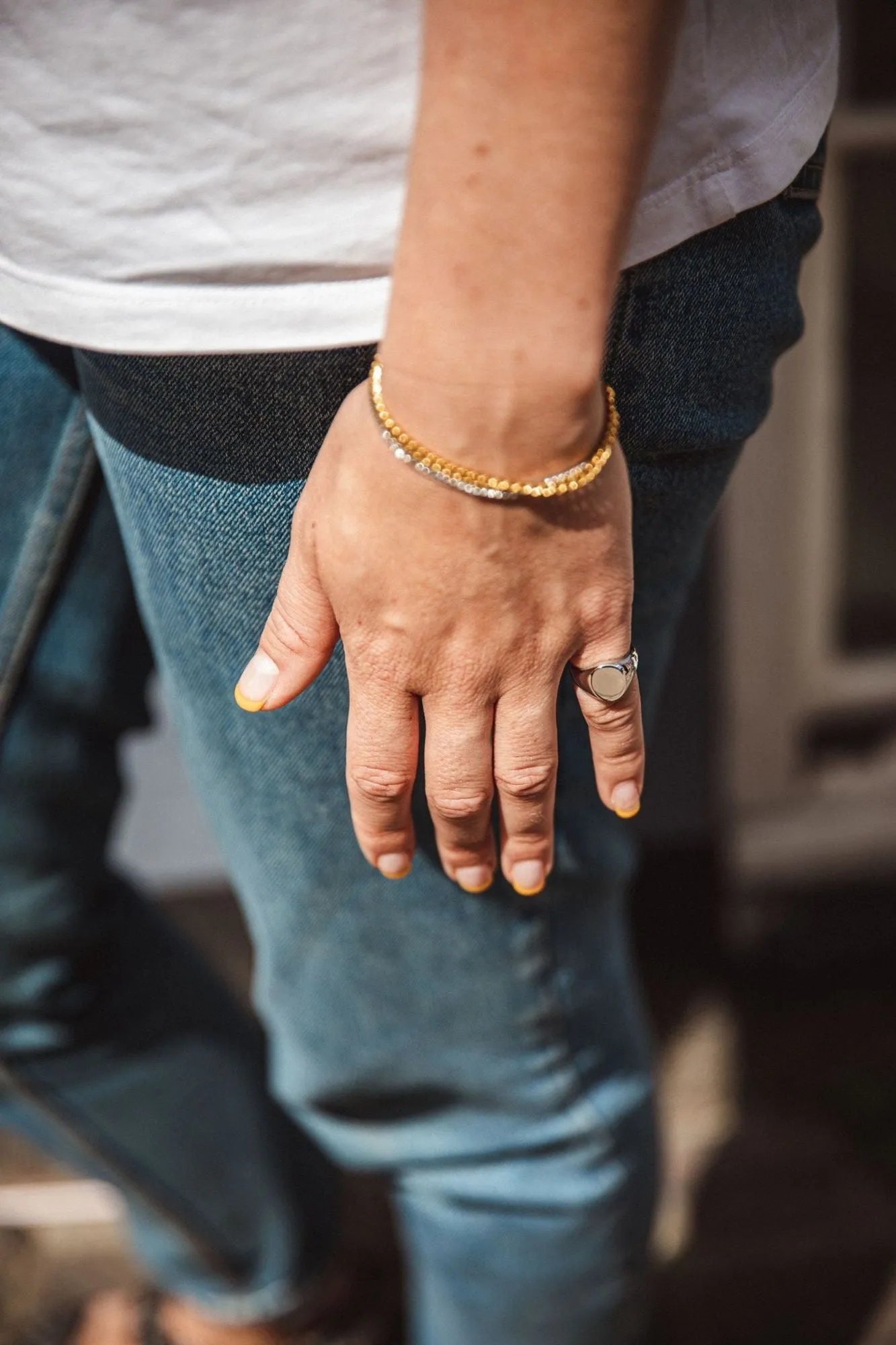 IX Mini Oval Signet Silver Ring
