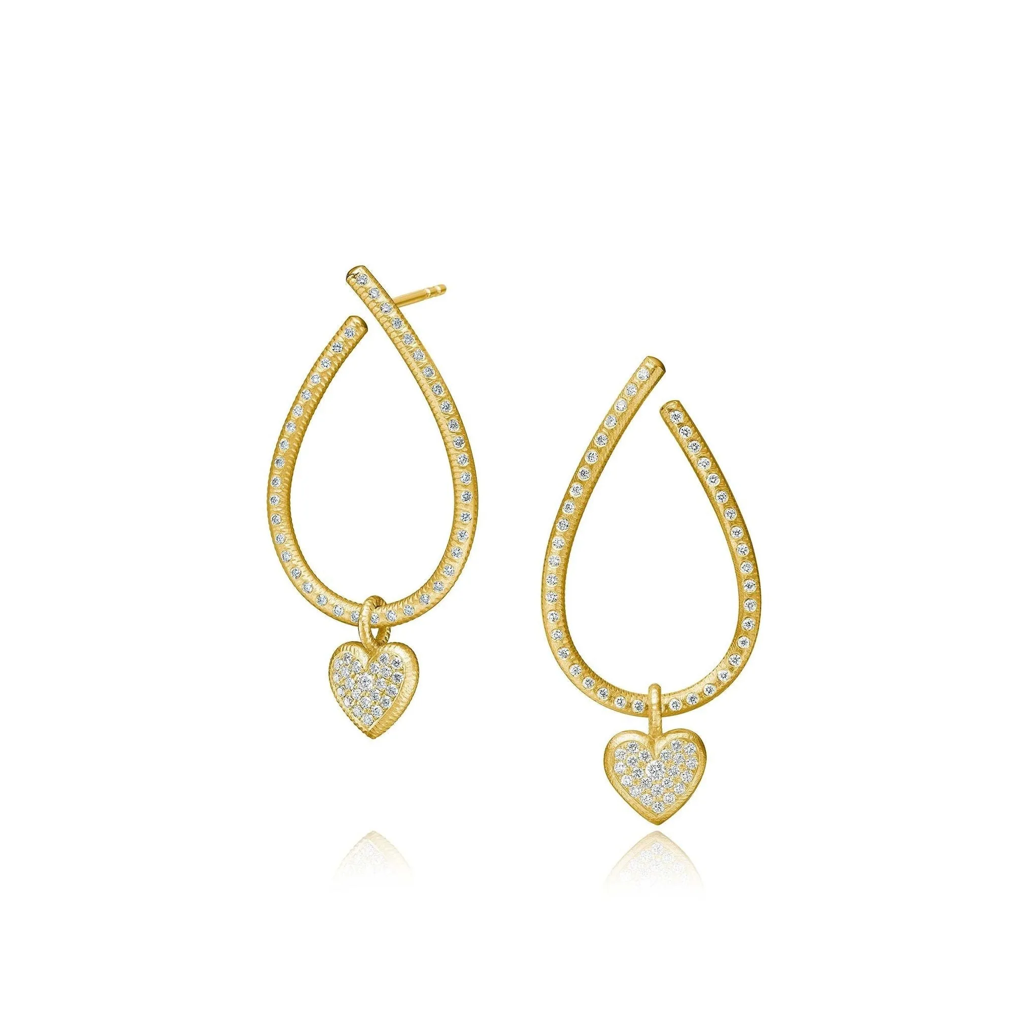 Kharisma Galaxy Medium 18K Gold Earrings w. Diamond