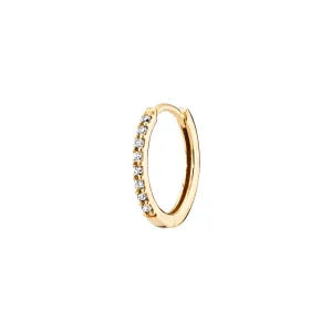 Lamarr 10 14K Gold Huggie w. Lab-Grown Diamonds