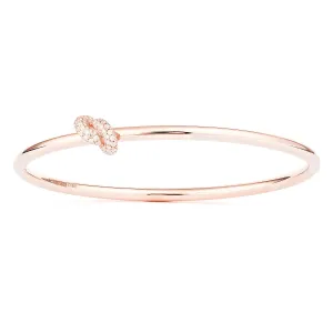 Legacy Knot 18K Rosegold Bangle w. Diamonds