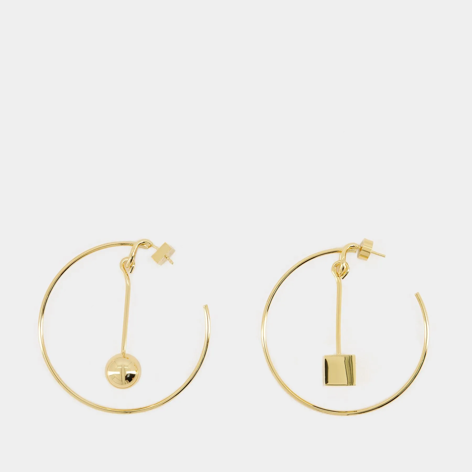 Les Creoles Nodo Earrings - Jacquemus - Brass - Gold