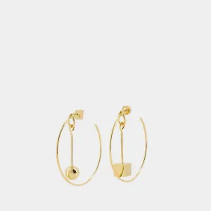 Les Creoles Nodo Earrings - Jacquemus - Brass - Gold