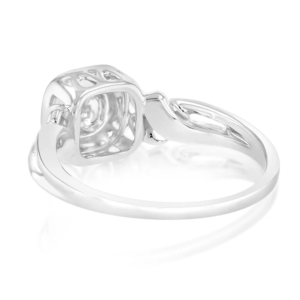 Luminesce Lab Grown 10 Diamonds Ring in Sterling Silver Shiels