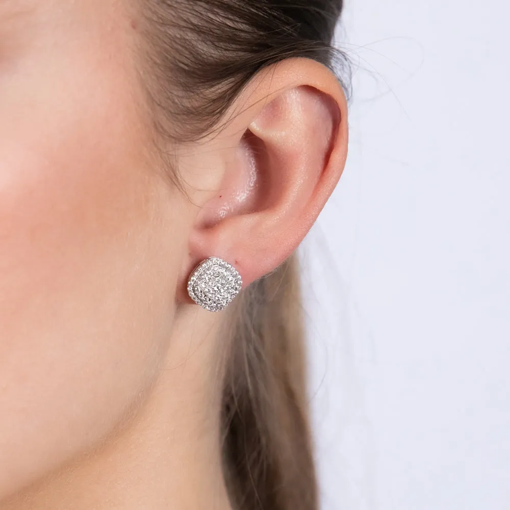 Luminesce Lab Grown 10ct White Gold 1 Carat Diamond Stud Earrings Shiels