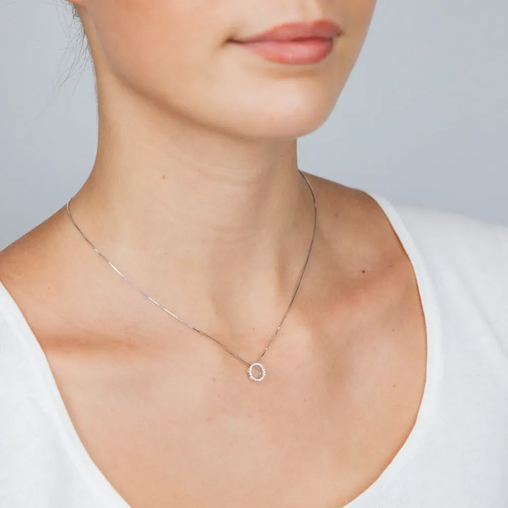 Luminesce Lab Grown 1/10 Carat Diamond Circle of Life Pendant in Sterling Silver Shiels