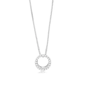 Luminesce Lab Grown 1/10 Carat Diamond Circle of Life Pendant in Sterling Silver Shiels
