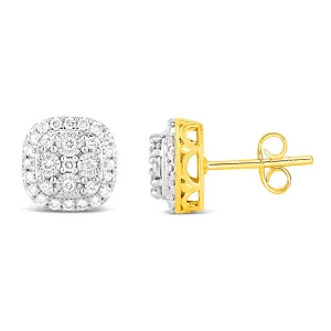 Luminesce Lab Grown 1/2 Carat Diamond Earrings in 9ct Yellow Gold Shiels
