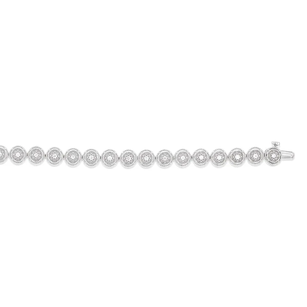 Luminesce Lab Grown 1/2 Carat Diamond in Sterling Silver Tennis Bracelet 18.4cm Length Shiels