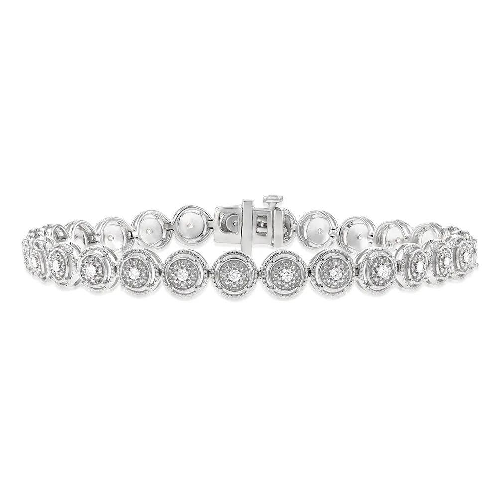 Luminesce Lab Grown 1/2 Carat Diamond in Sterling Silver Tennis Bracelet 18.4cm Length Shiels