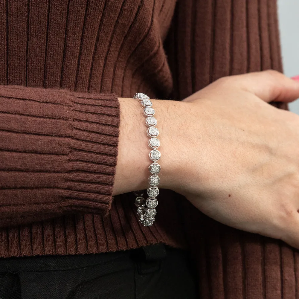 Luminesce Lab Grown 1/2 Carat Diamond in Sterling Silver Tennis Bracelet 18.4cm Length Shiels