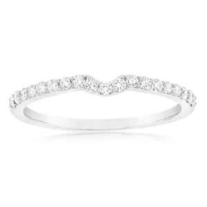 Luminesce Lab Grown 1/3 Carat Diamond Eternity Curve in 18ct White Gold Shiels