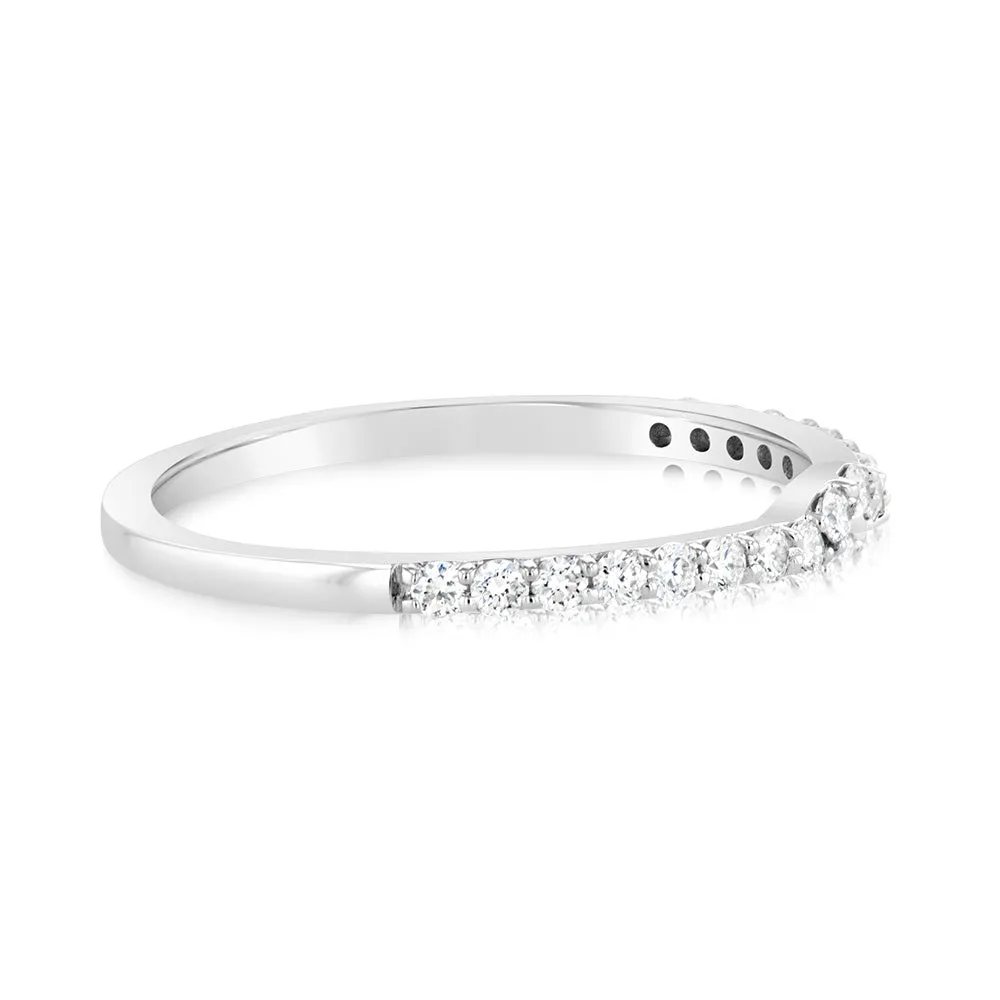 Luminesce Lab Grown 1/3 Carat Diamond Eternity Curve in 18ct White Gold Shiels