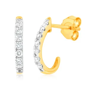 Luminesce Lab Grown 1/4 Carat Diamond Earrings in 9ct Yellow Gold Shiels