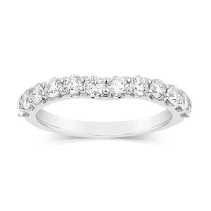 Luminesce Lab Grown 1.5 Carat Diamond Eternity Curve Ring in 18ct White Gold Shiels