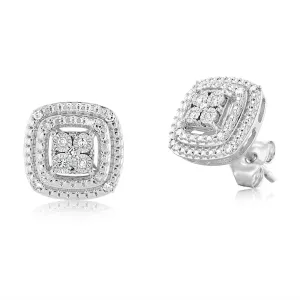 Luminesce Lab Grown 1/8Ct Diamond & Sterling Silver Stud Earrings Shiels