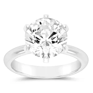 Luminesce Lab Grown 18ct White Gold Solitaire Ring in 5 Carat Certified Diamond Shiels