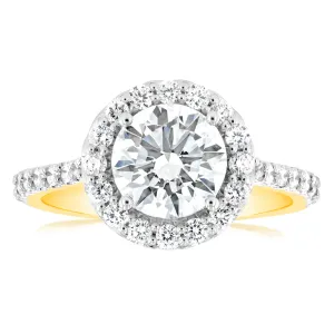 Luminesce Lab Grown 18ct Yellow Gold 2 Carat TW 1.5 Carat Certified Diamond Engagement Ring Shiels