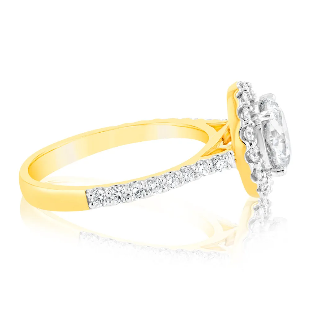 Luminesce Lab Grown 18ct Yellow Gold 2 Carat TW 1.5 Carat Certified Diamond Engagement Ring Shiels