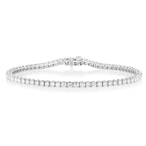 Luminesce Lab Grown 3 Carat Diamond Tennis Bracelet in 9ct White Gold Shiels