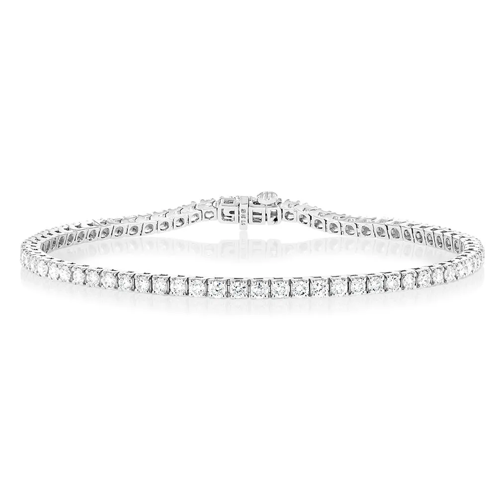 Luminesce Lab Grown 3 Carat Diamond Tennis Bracelet in 9ct White Gold Shiels