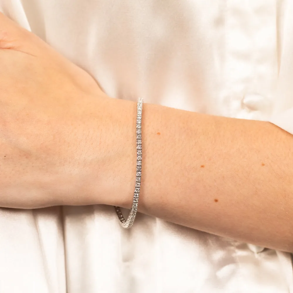 Luminesce Lab Grown 3 Carat Diamond Tennis Bracelet in 9ct White Gold Shiels