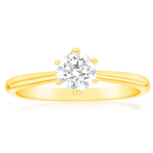 Luminesce Lab Grown 3/4 Carat Diamond Solitaire Ring set in 14ct Yellow Gold Shiels