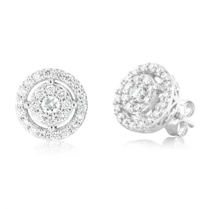 Luminesce Lab Grown 3/4 Carat Diamond Stud Earrings in Sterling Silver Shiels