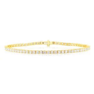 Luminesce Lab Grown 4 Carat Diamond Tennis Bracelet in 9ct Yellow Gold Shiels