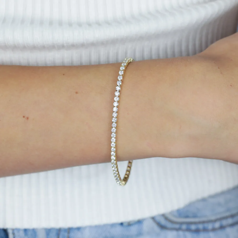 Luminesce Lab Grown 4 Carat Diamond Tennis Bracelet in 9ct Yellow Gold Shiels